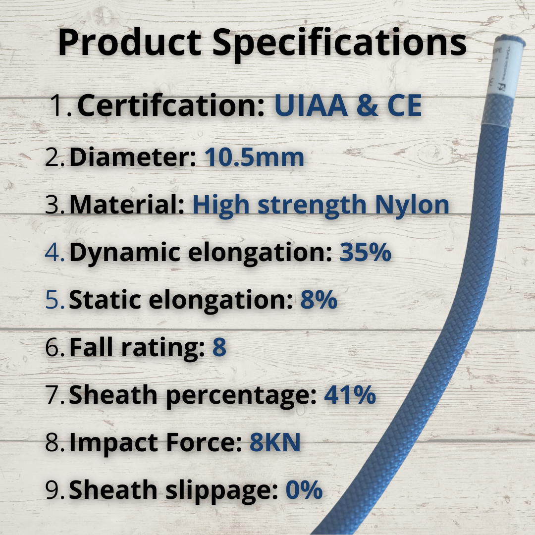 Mountain Rocks Dynamic Climbing Rope