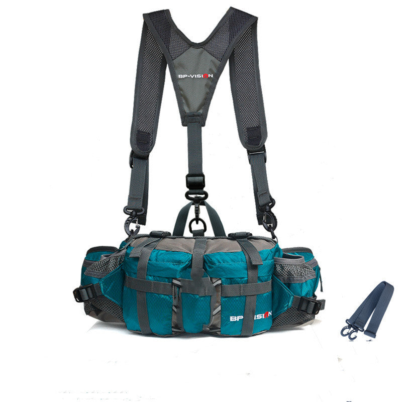 Waterproof Waist Bag for Climbing, Bouldering, Mounteneering and Trekking Blue