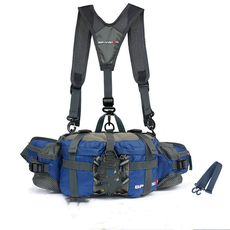 Waterproof Waist Bag for Climbing, Bouldering, Mounteneering and Trekking Dark Blue