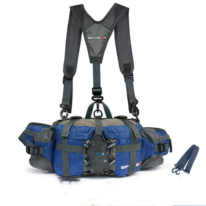 Waterproof Waist Bag for Climbing, Bouldering, Mounteneering and Trekking Dark Blue