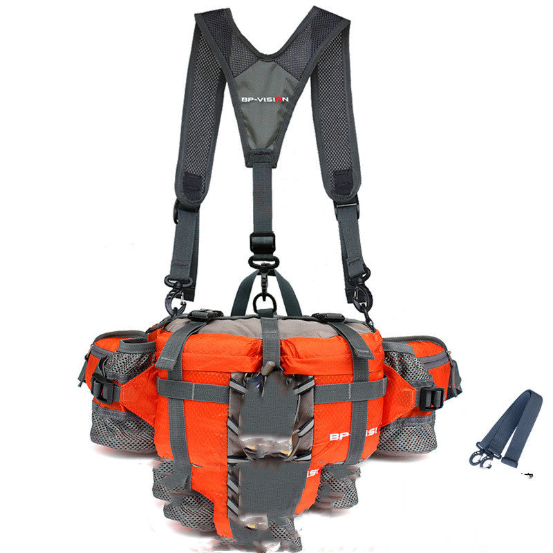 Waterproof Waist Bag for Climbing, Bouldering, Mounteneering and Trekking Orange