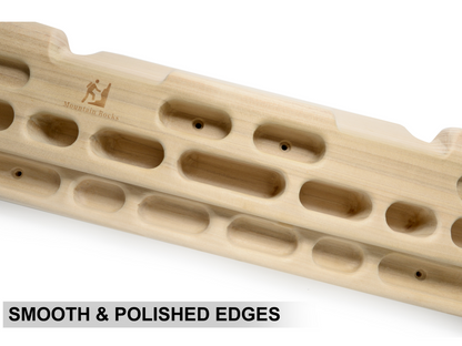 MOUNTAIN ROCKS Mountain Rocks Hangboard Wildwood 2001 - Premium Wooden Climbing Training Board with Multi-Grip Options for Finger Strength and Home Workouts