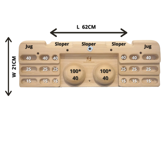 MOUNTAIN ROCKS Mountain Rocks Wooden Doorframe Hangboard Wildwood 2003